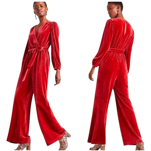 Anthropologie Pants - Anthropologie ALI & JAY Samantha Velvet Jumpsuit Size Small